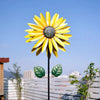 HomeBound Essentials sunflower 2m 1 Outdoor Windmill Decor - Solar Lights Garden Art Spinner Weather Vane Ornament