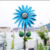 HomeBound Essentials sunflower 2m Outdoor Windmill Decor - Solar Lights Garden Art Spinner Weather Vane Ornament