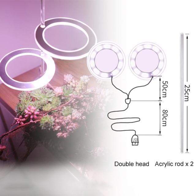 HomeBound Essentials 2 Head - Pink Light PlantHalo - Indoor Plant Grow Light