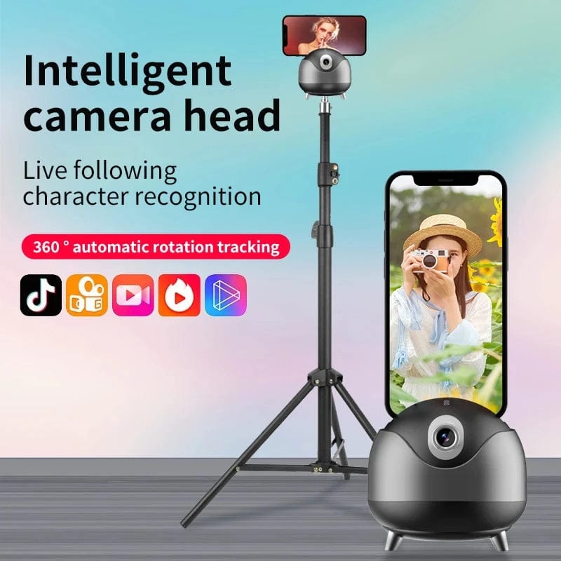 HomeBound Essentials Q8 Auto Face Tracking Gimbal Stabilizer - 360° Rotation Phone Holder for Vlog & Live Streaming