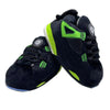 HomeBound Essentials Black & Green / 6 (28-31 cm in length) Retro Jordan Plush House Sneaker Slippers
