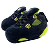 HomeBound Essentials Black & Yellow / 6 (28-31 cm in length) Retro Jordan Plush House Sneaker Slippers