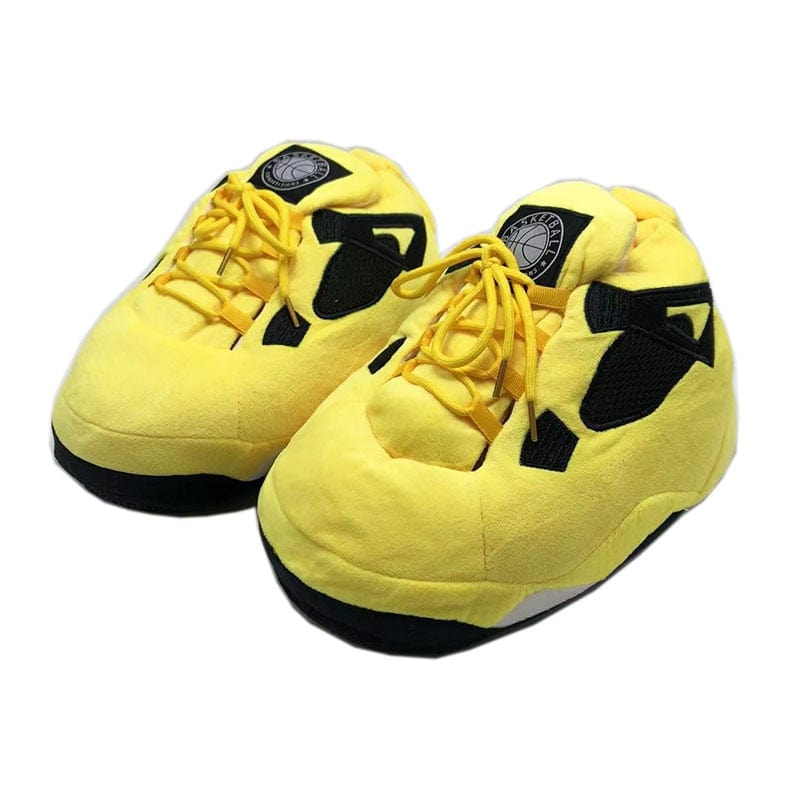 HomeBound Essentials Yellow / 6 (28-31 cm in length) Retro Jordan Plush House Sneaker Slippers
