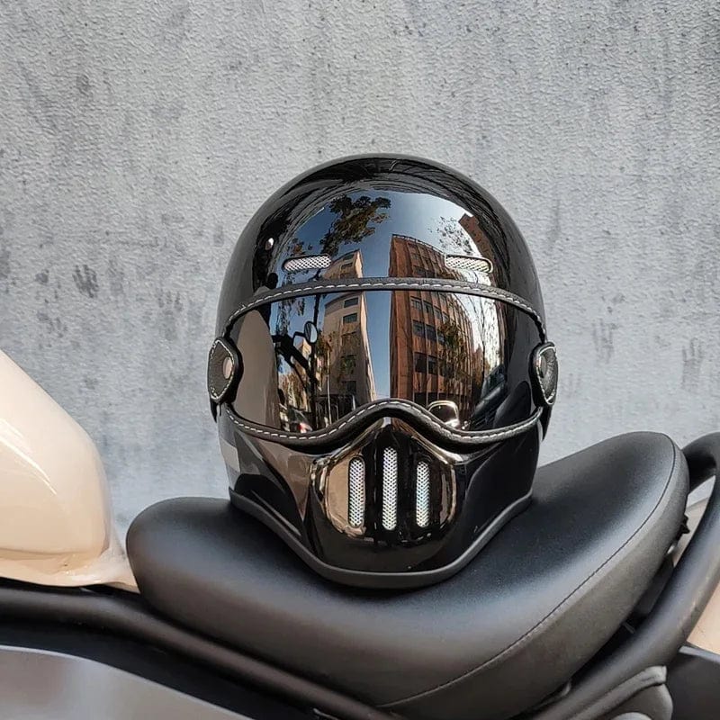 HomeBound Essentials TYPE A Black Lens 3 / CHINA / L RetroRide Darth Vader: Lightweight Fiberglass Full Face Motorcycle Helmet (DOT Approved)