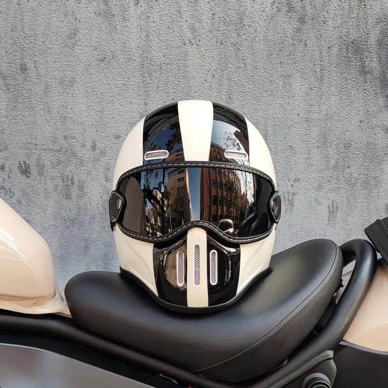HomeBound Essentials TYPE A Black Lens 6 / CHINA / XL RetroRide Darth Vader: Lightweight Fiberglass Full Face Motorcycle Helmet (DOT Approved)