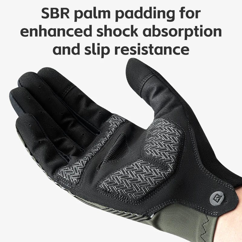 HomeBound Essentials ROCKBROS Summer Cycling Gloves - Breathable MTB Road Bike Non-Slip Full Finger Gloves