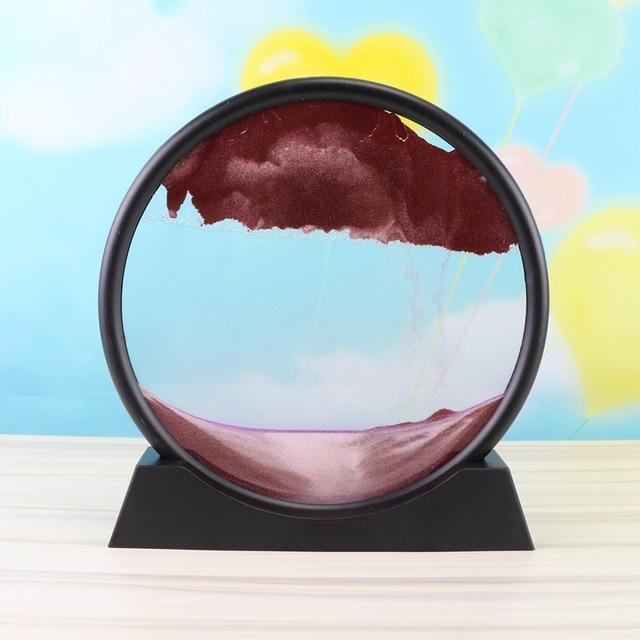 HomeBound Essentials Purple / 7 inch SandPic - Rainbow Vision Sand Art Round Display