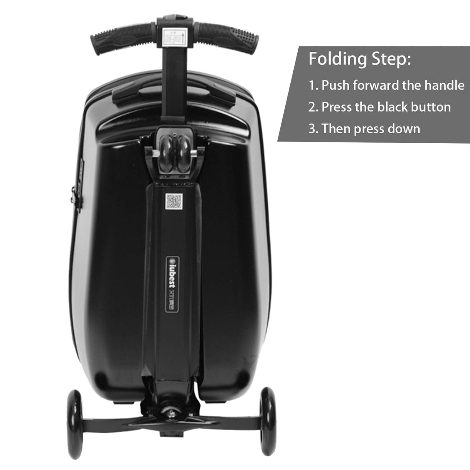 HomeBound Essentials Scooter Suitcase - Rolling Luggage With Skateboard