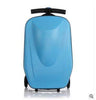 HomeBound Essentials Blue Scooter Suitcase - Rolling Luggage With Skateboard