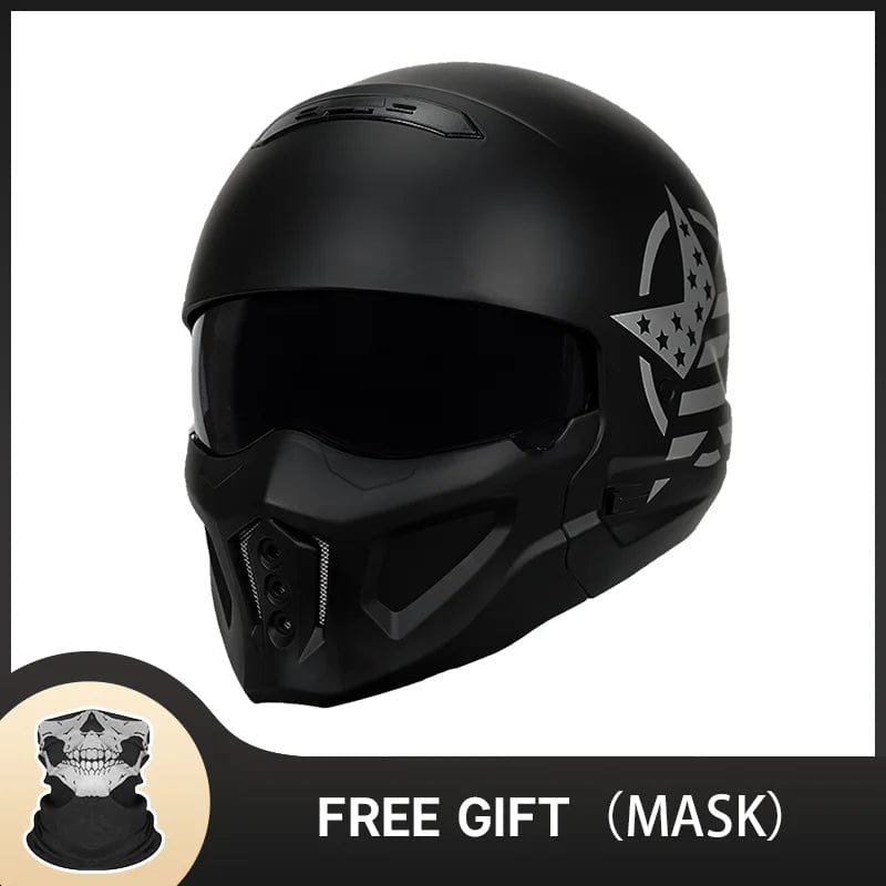 HomeBound Essentials Black Pentagram / CHINA / M Scorpion Full Face Casco Para Moto - Popular ABS Shell Helmet with Built-in Lens & Flip-up Design