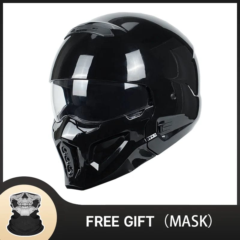 HomeBound Essentials Bright Black A / CHINA / M Scorpion Full Face Casco Para Moto - Popular ABS Shell Helmet with Built-in Lens & Flip-up Design