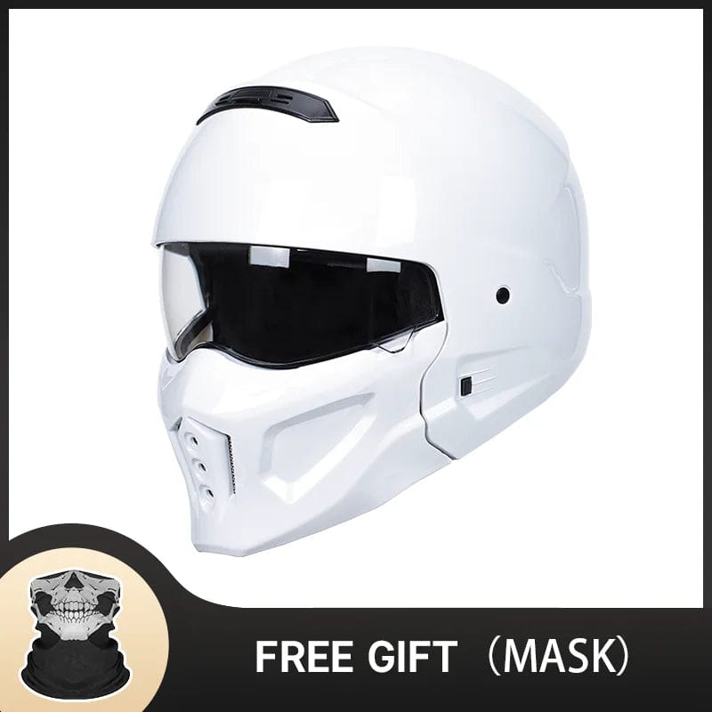 HomeBound Essentials White A / CHINA / XL Scorpion Full Face Casco Para Moto - Popular ABS Shell Helmet with Built-in Lens & Flip-up Design