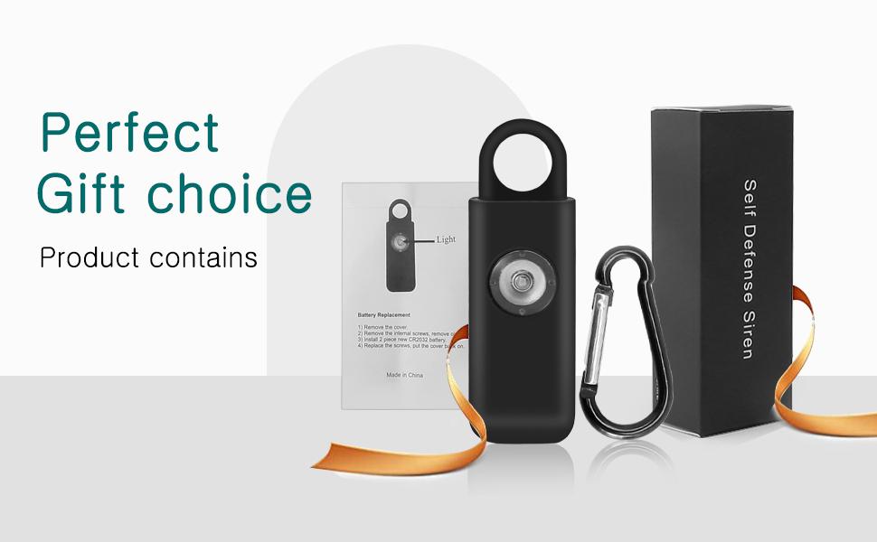 HomeBound Essentials Self Defense Siren - Safety Alarm for Women Keychain with SOS LED Light