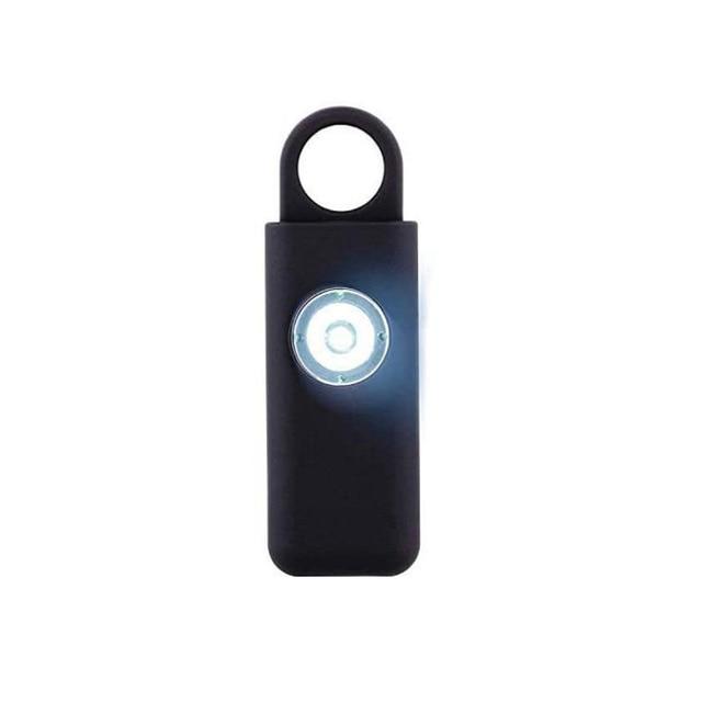HomeBound Essentials Black Self Defense Siren - Safety Alarm for Women Keychain with SOS LED Light