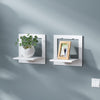 HomeBound Essentials Double Square Shelvee - Wall Mounted Geometric Shelves