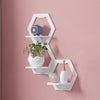 HomeBound Essentials Triple Hexagon Shelvee - Wall Mounted Geometric Shelves