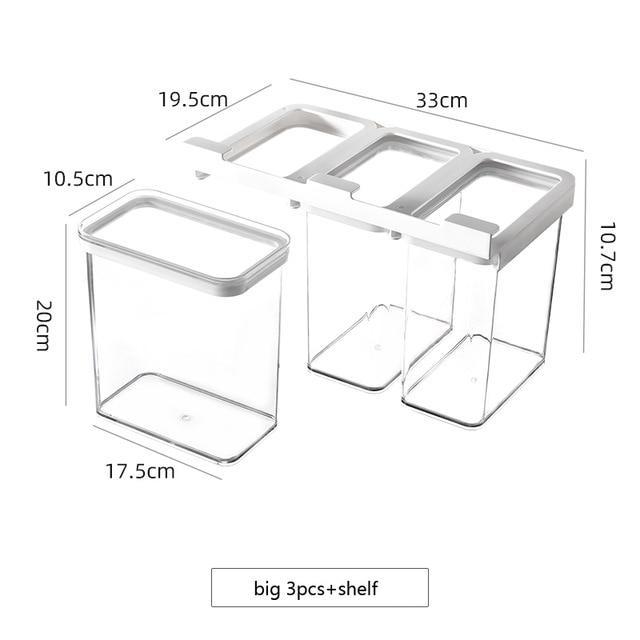 HomeBound Essentials Big 3pcs Slidee - Food Storage Box With Slide Mount