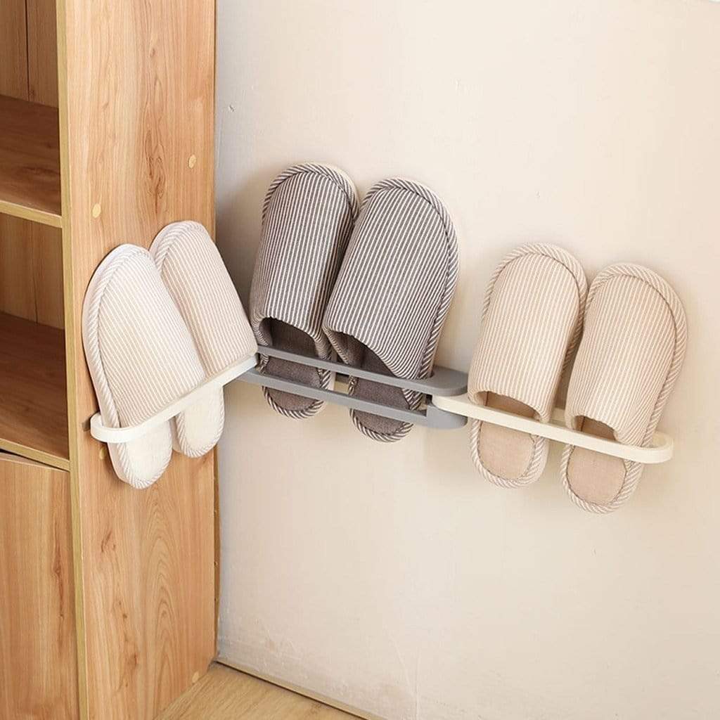 HomeBound Essentials SlipSlippers - Self Adhesive Foldable Slipper Organizer Rack