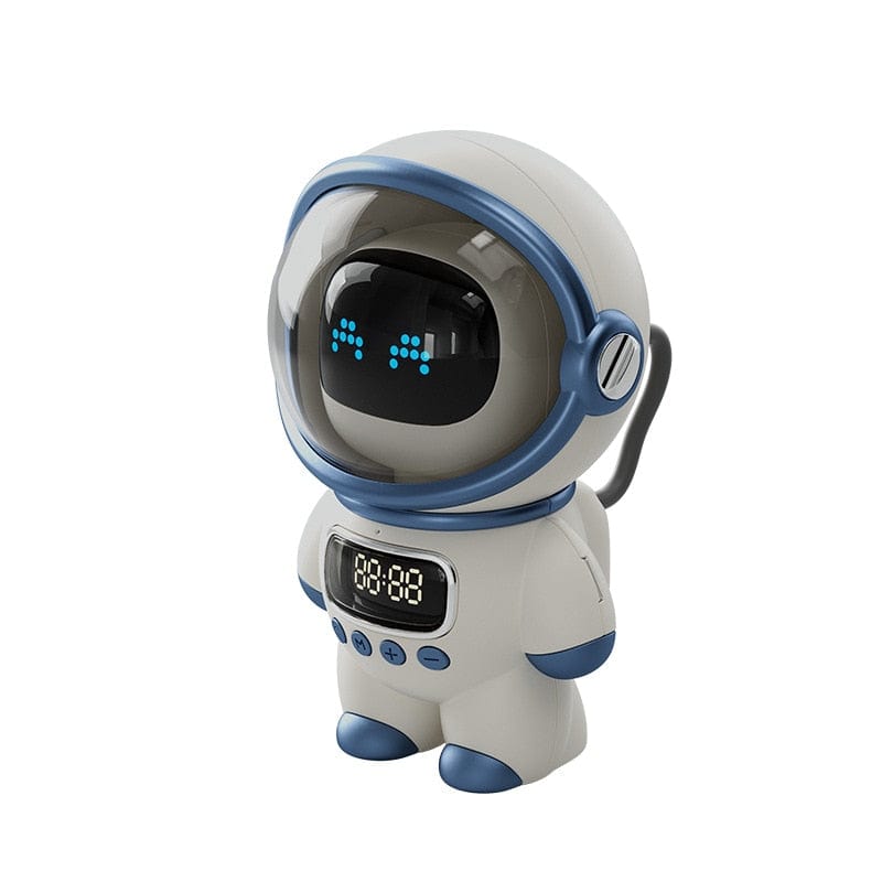 HomeBound Essentials grey Smart AI Interactive Astronaut Bluetooth Audio Alarm Clock Speaker
