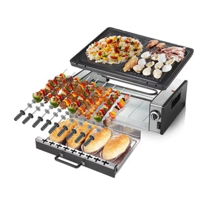 HomeBound Essentials 9 strings Silver Smoke-Free Non-Stick Electric Oven Grill