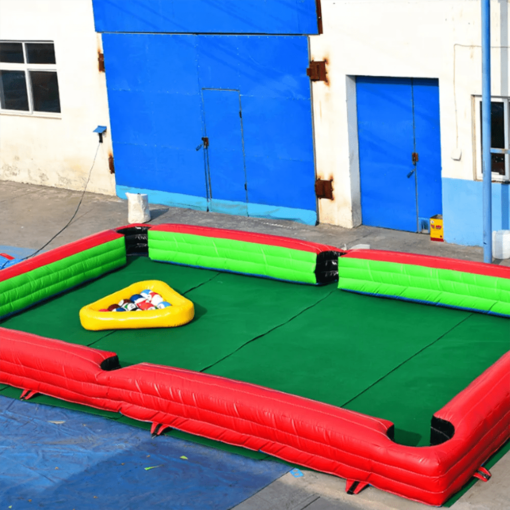 HomeBound Essentials SnookBall Carnival Game Set - Inflatable Snooker Table with Balls for Event Fun