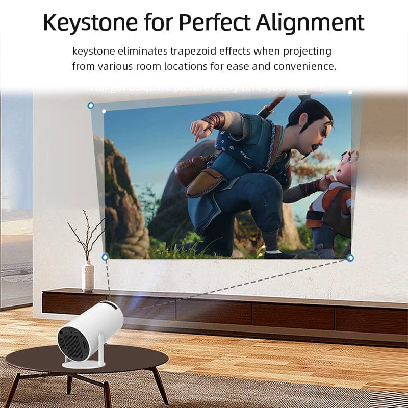 HomeBound Essentials SparkView Pro 4K Smart Wireless Projector - Immersive Home Entertainment 