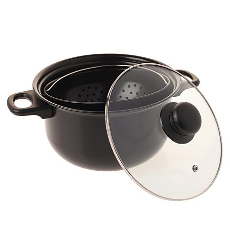 HomeBound Essentials StrainPot - Non-Stick Cooking Pot with Built-In Strainer