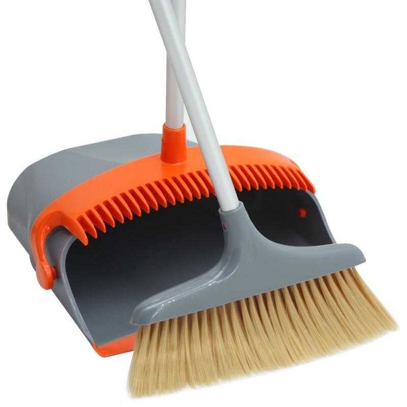 HomeBound Essentials SweepBuddies - Self Cleaning Broom and Dustpan Set
