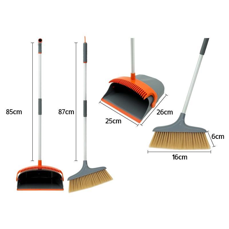 HomeBound Essentials SweepBuddies - Self Cleaning Broom and Dustpan Set