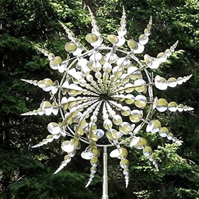HomeBound Essentials Sunflower Unique And Magical Metal Windmill | Magic Metal Kinetic Sculpture