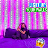 HomeBound Essentials ViraLight - Color Changing LED String Curtain Lights