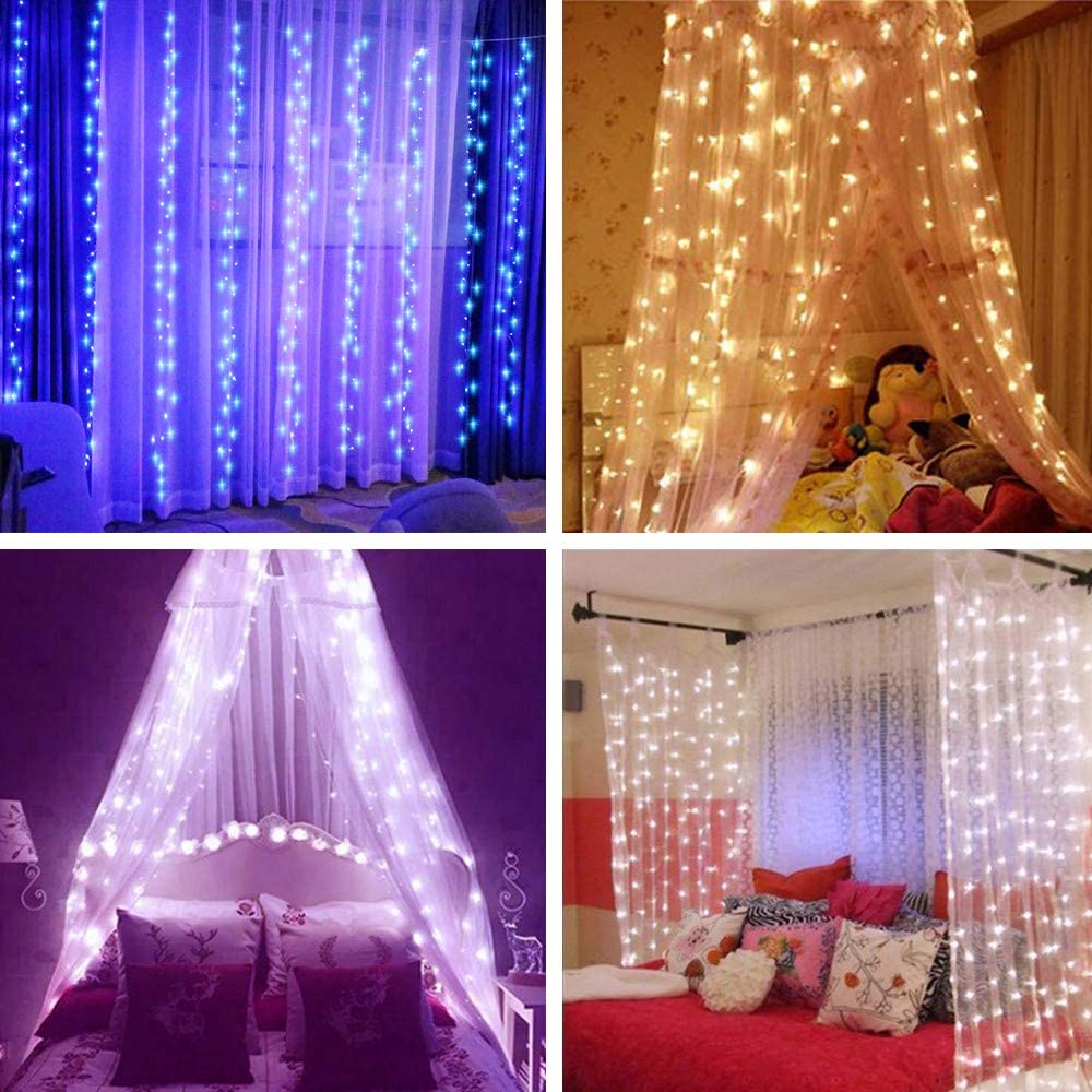 HomeBound Essentials ViraLight - Color Changing LED String Curtain Lights