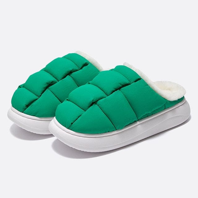 HomeBound Essentials A-Green / 36-37(8.8-9 inch) Winter Warm Home Slippers