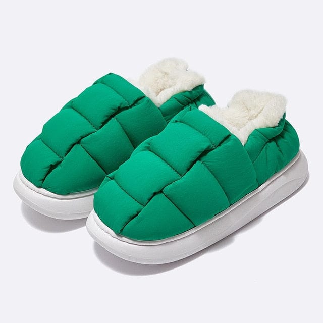 HomeBound Essentials B-Green / 38-39(9.2-9.4 inch) Winter Warm Home Slippers