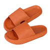 HomeBound Essentials Style 2-Orange / 38-39 (Fit 37-38) Women's Solid Summer Slippers - Men's Breathable Square Thick EVA Soft Flip-Flop