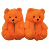 HomeBound Essentials Orange / 7 Women's Teddy Bear Plush House Night Slippers