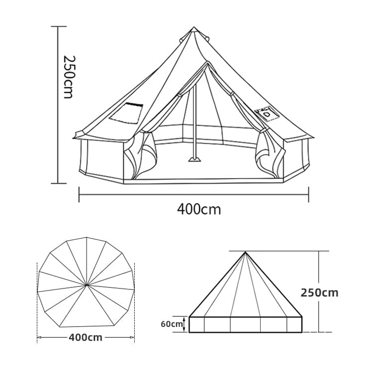 HomeBound Essentials WonderLust Palace - Luxury Mongolian Yurt Family Tent