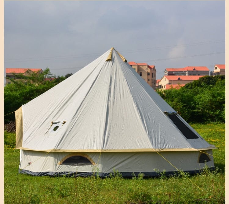 HomeBound Essentials Beige WonderLust Palace - Luxury Mongolian Yurt Family Tent