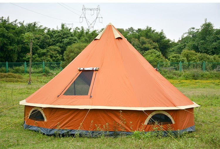HomeBound Essentials Orange WonderLust Palace - Luxury Mongolian Yurt Family Tent