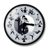 HomeBound Essentials Metal Frame Yin Yang Bruce Lee Kung Fu Wall Clock