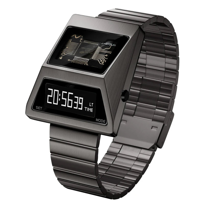 IB DESIGN Cyberpunk Metal Digital Watch - Homebound Essentials