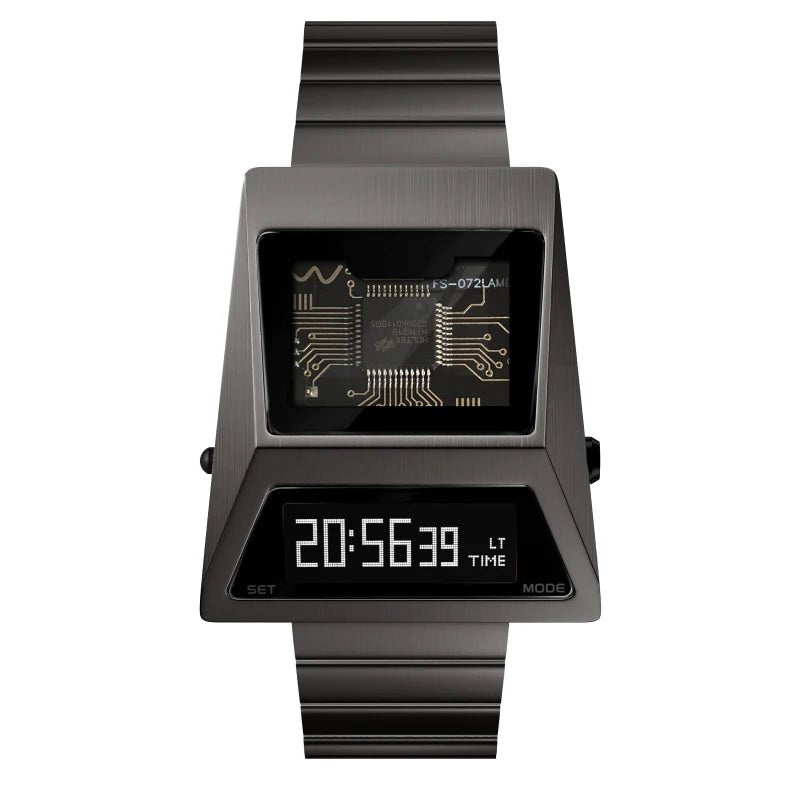 IB DESIGN Cyberpunk Metal Digital Watch - Homebound Essentials