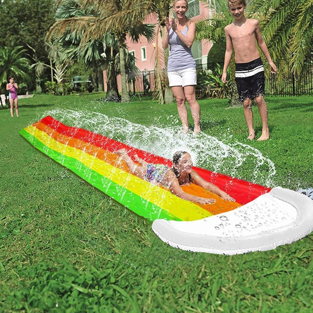 Inflatable Automatic Sprinkler Rainbow Water Slide - Homebound Essentials