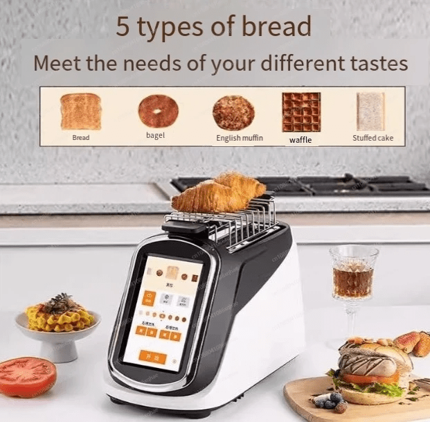 Intelligent toaster, driver, sandwich maker, household and commercial small breakfast machine, multifunctional touch screen - Homebound Essentials