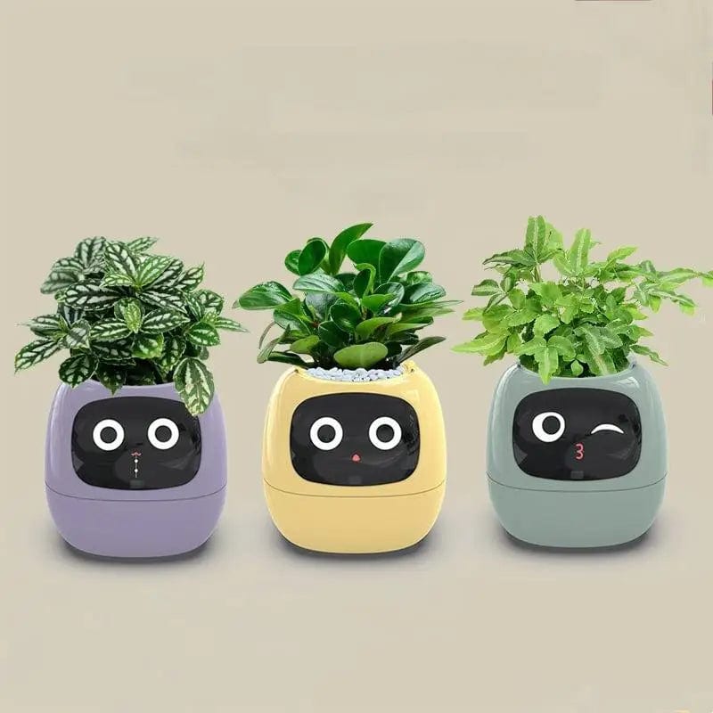 IvyBot: Smart Planter with AI, Over 49 Expressions, 7 Sensors for Effortless and Fun Plant Care - Homebound Essentials