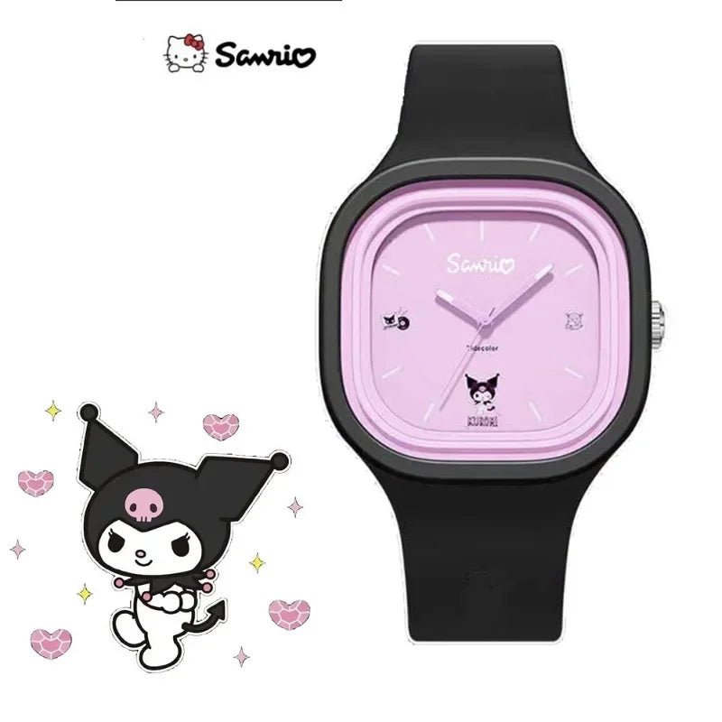 Kawaii Kuromi Cinnamoroll Hello Kitty Kids Watch – Adorable Anime - Inspired Wristwatch - Homebound Essentials