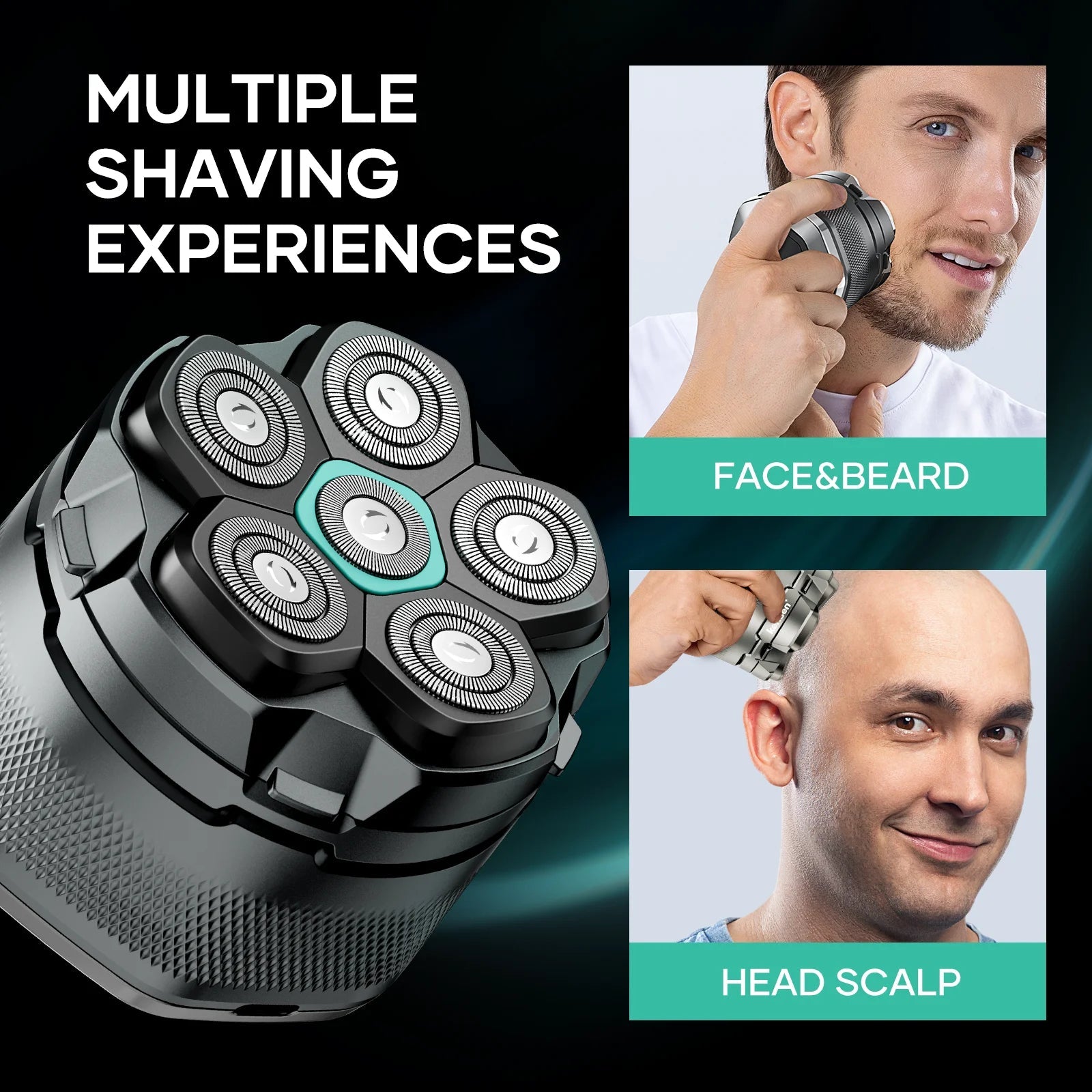 KENSEN Electric Head Shaver – 6D Magnetic Razor for Bald Men - Homebound Essentials