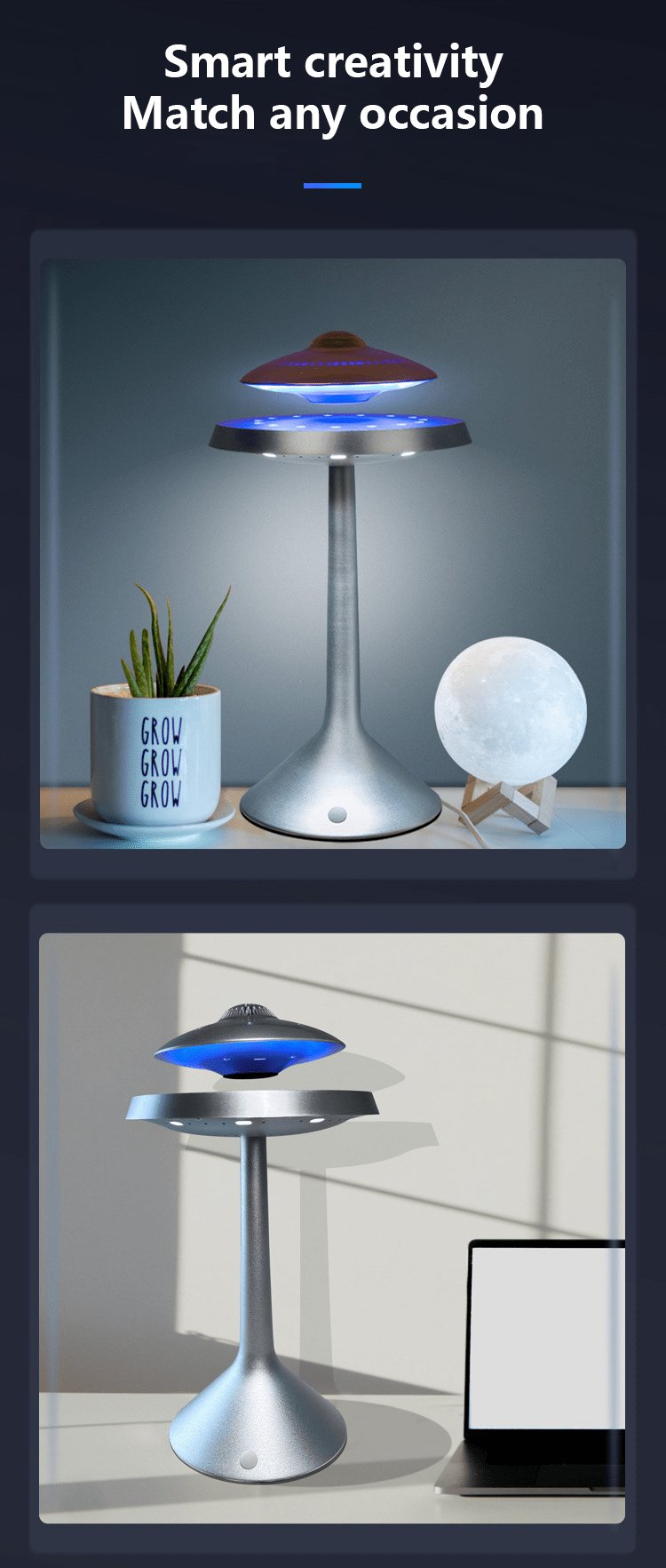 LevitateSound: Smart LED 3D Surround Sound UFO Speaker - Homebound Essentials