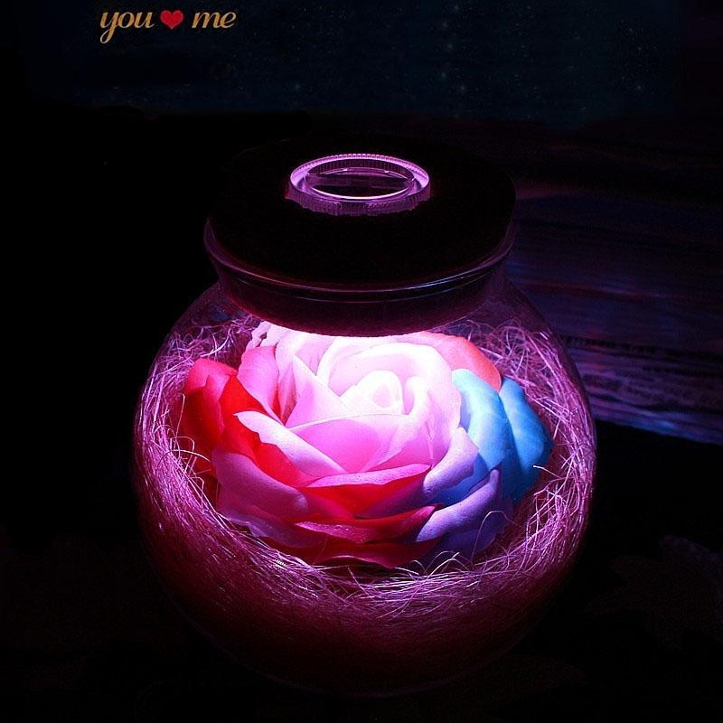 Lovers Novel Glow - In - The - Dark Rose Light - Homebound Essentials