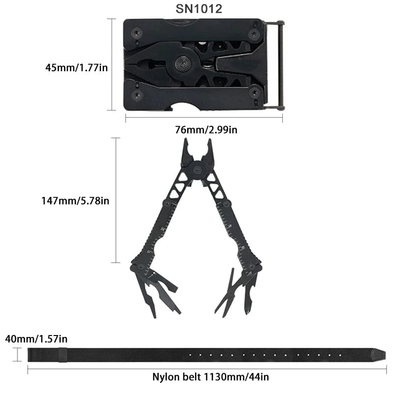 MacGyver Survival Multi - Tool Multi - functional Folding Belt - Homebound Essentials